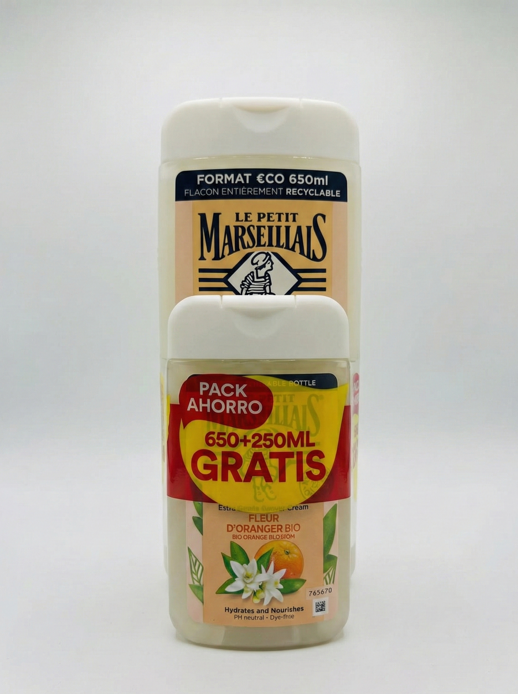 Le Petit Marseillais - Fleur d’Oranger Bio - Pack 650 ml + 250 ml