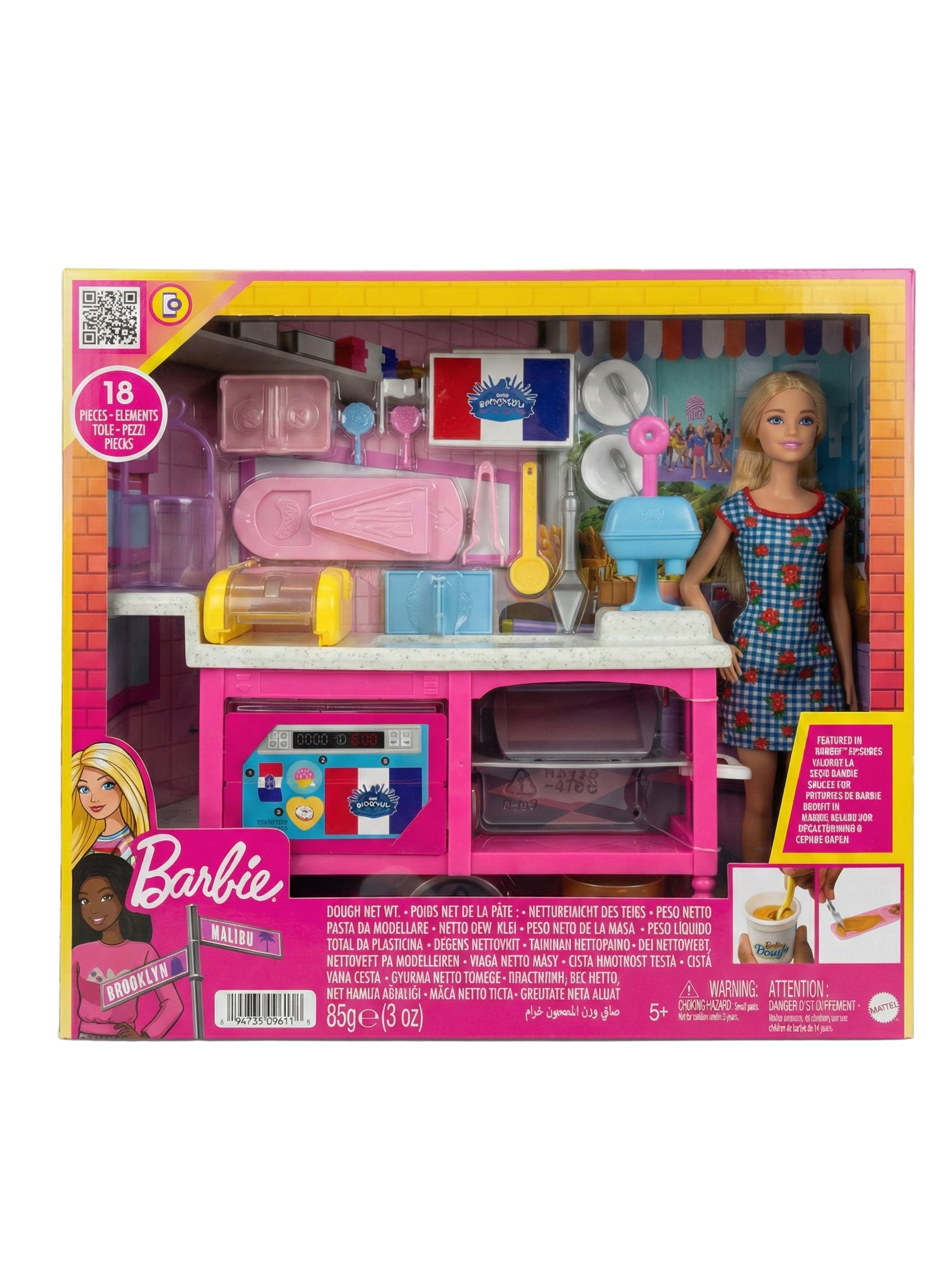 Barbie Malibu – Set Pâtisserie 18 pièces